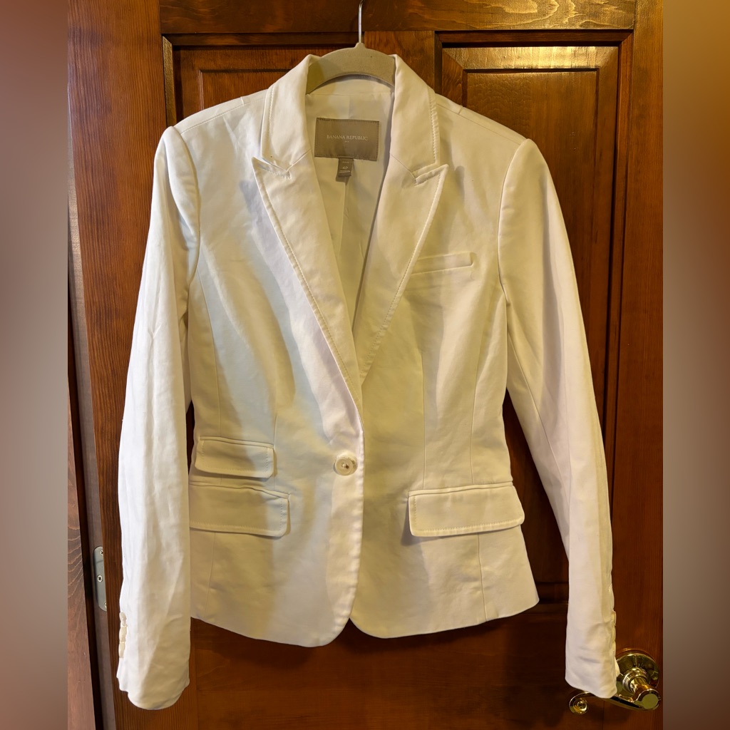 White Banana Republic Blazer 4p Women’s